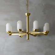 Alabaster Luxury Moonshade Brass Chandelier — image 19