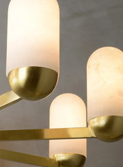 Alabaster Luxury Moonshade Brass Chandelier — image 16