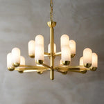 Alabaster Luxury Moonshade Brass Chandelier — image 20