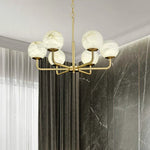 Alabaster Maytoni Erich Brass Chandelier — image 2