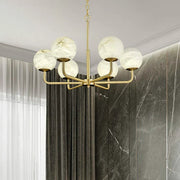 Alabaster Maytoni Erich Brass Chandelier — image 2