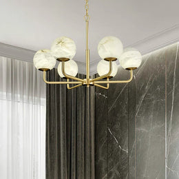 Alabaster Maytoni Erich Brass Chandelier — image 2