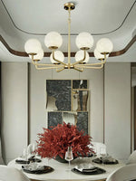 Alabaster Maytoni Erich Brass Chandelier — image 7