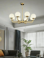 Alabaster Maytoni Erich Brass Chandelier — image 5