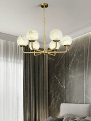 Alabaster Maytoni Erich Brass Chandelier — image 11