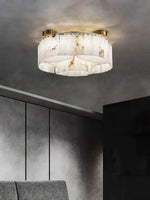 Alabaster Modern Brass Ceiling Lamp — image 9