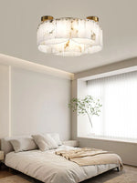 Alabaster Modern Brass Ceiling Lamp — image 6