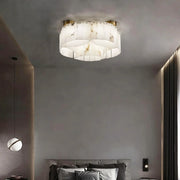 Alabaster Modern Brass Ceiling Lamp — image 4