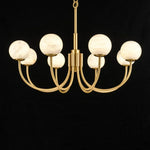 Alabaster Modern Brass Chandelier — image 15