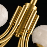 Alabaster Modern Brass Chandelier — image 13