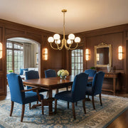 Alabaster Modern Brass Chandelier — image 3