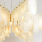 Alabaster Modern Cascade Tiered Chandelier