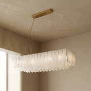 Alabaster Modern Cascade Tiered Chandelier