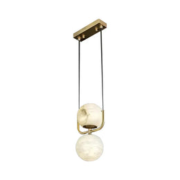 Alabaster Modern Copper Pendant Light — image 1
