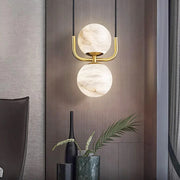 Alabaster Modern Copper Pendant Light — image 3