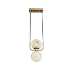 Alabaster Modern Copper Pendant Light — image 14