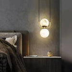 Alabaster Modern Copper Pendant Light — image 5