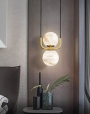 Alabaster Modern Copper Pendant Light — image 8
