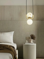 Alabaster Modern Copper Pendant Light — image 6