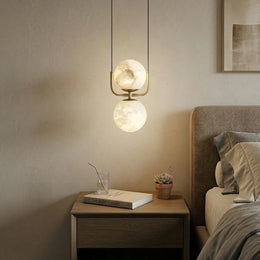 Alabaster Modern Copper Pendant Light — image 2
