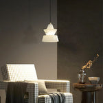 Alabaster Modern Hat Shape Pendant Light — image 3