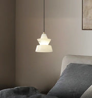 Alabaster Modern Hat Shape Pendant Light — image 4