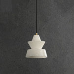 Alabaster Modern Hat Shape Pendant Light — image 15