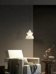 Alabaster Modern Hat Shape Pendant Light — image 12