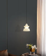 Alabaster Modern Hat Shape Pendant Light — image 8