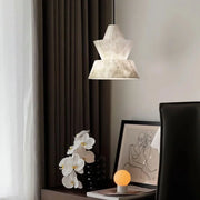 Alabaster Modern Hat Shape Pendant Light — image 5