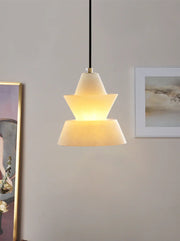 Alabaster Modern Hat Shape Pendant Light — image 7
