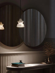 Alabaster Modern Hat Shape Pendant Light — image 14