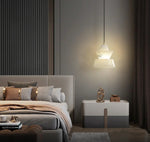 Alabaster Modern Hat Shape Pendant Light — image 11