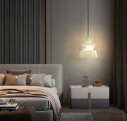 Alabaster Modern Hat Shape Pendant Light — image 11