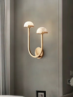 Alabaster Mushroom Wall Lamp