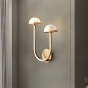 Alabaster Mushroom Wall Lamp