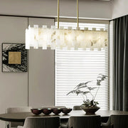 Alabaster Rectangular Linear Chandelier — image 3