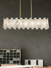 Alabaster Rectangular Linear Chandelier — image 6