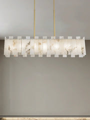 Alabaster Rectangular Linear Chandelier — image 7