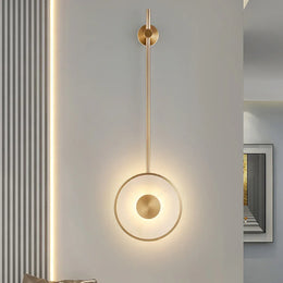Alabaster Modern Round Strip Wall Lamp — image 2