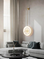 Alabaster Modern Round Strip Wall Lamp — image 10