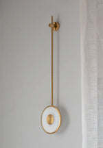 Alabaster Modern Round Strip Wall Lamp — image 13