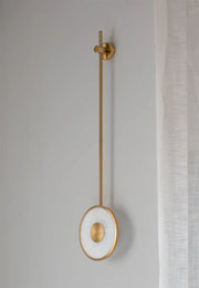 Alabaster Modern Round Strip Wall Lamp — image 13