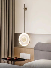 Alabaster Modern Round Strip Wall Lamp — image 5