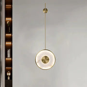 Alabaster Modern Round Strip Wall Lamp — image 9