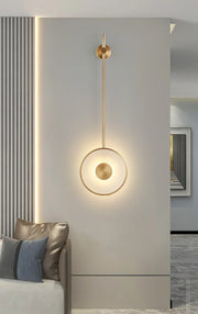 Alabaster Modern Round Strip Wall Lamp — image 4
