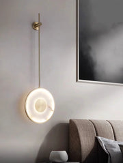 Alabaster Modern Round Strip Wall Lamp — image 8