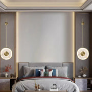 Alabaster Modern Round Strip Wall Lamp — image 12