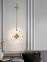 Alabaster Modern Round Strip Wall Lamp — image 6