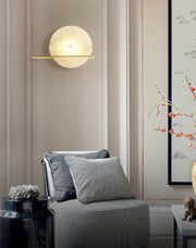 Alabaster Modern Round Wall Sconce — image 7